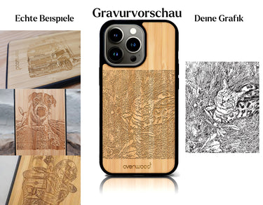 INDIVIDUELL iPhone 14 Pro Bambus-Kunststoff